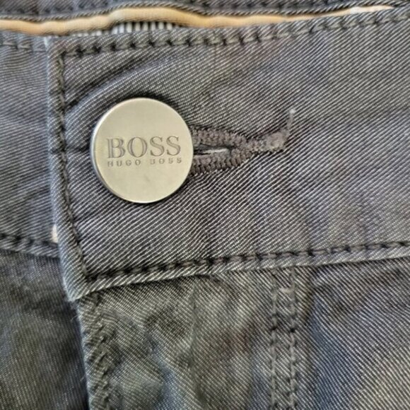Hugo Boss relaxed fit casual dress pants trousers jeans dark gray size 38 - Picture 10 of 12